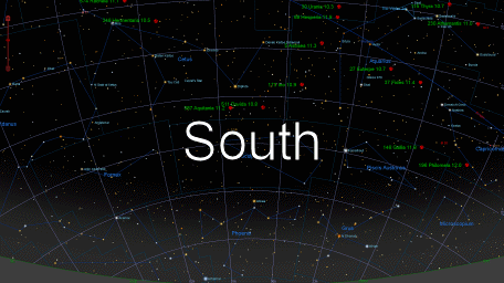 View/download sky chart south image